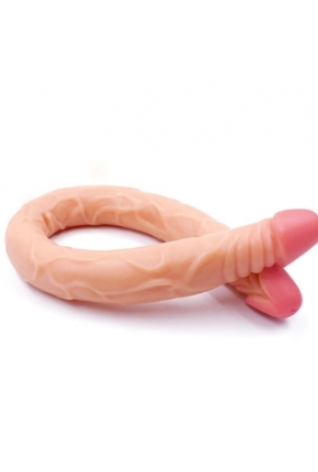 Ten Rengi 55 cm ift Tarafl Dildo Model No:1034